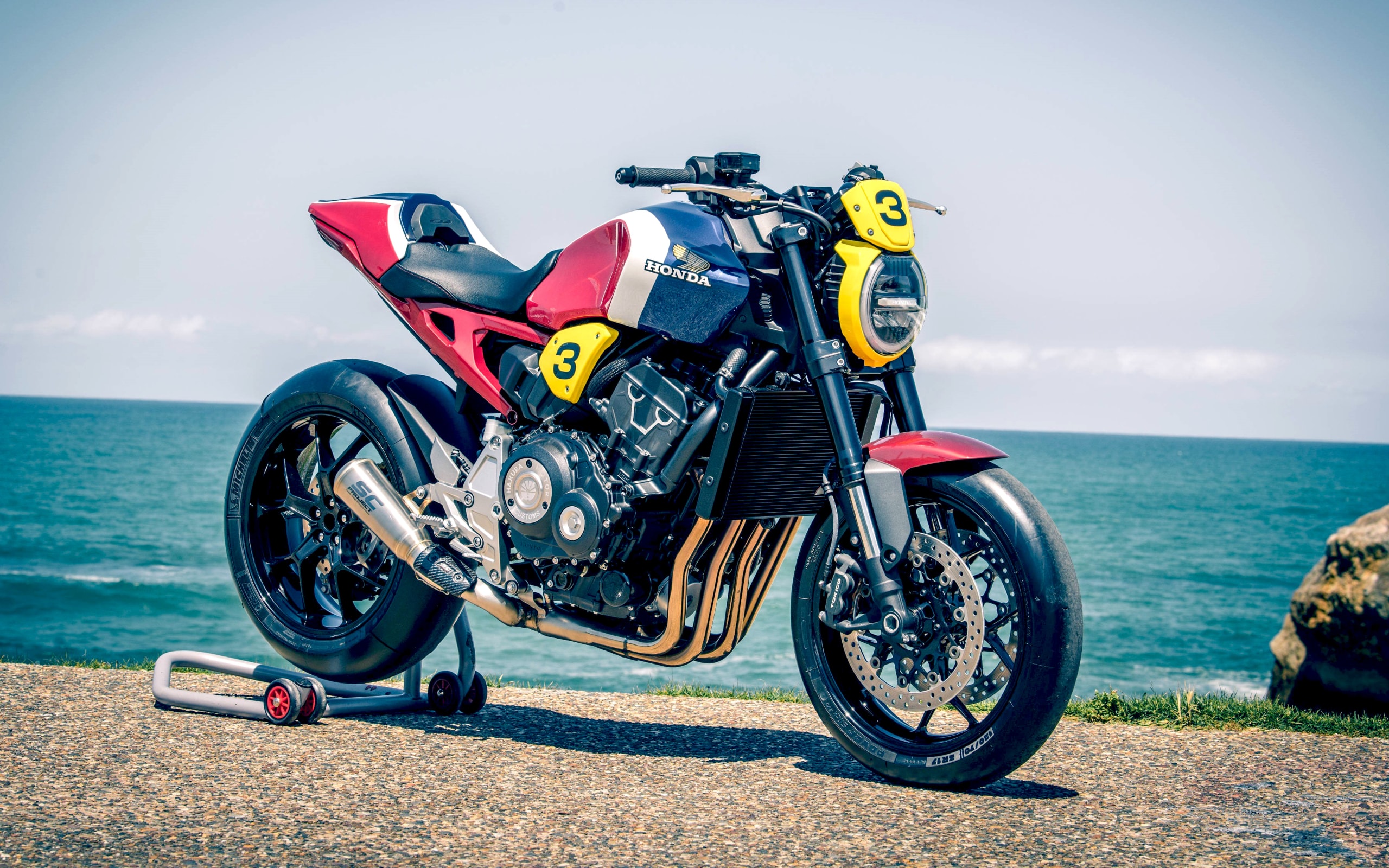 Wallpaper Of Honda Cb1000r, Bike, Honda, Ocean Background - Honda Cb1000r Wallpaper Hd - HD Wallpaper 