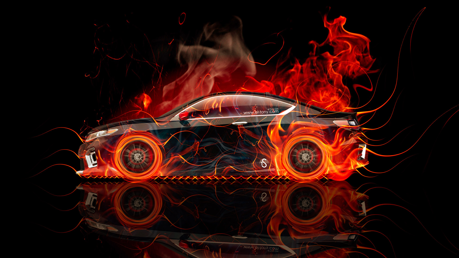 Flame Background Art - HD Wallpaper 