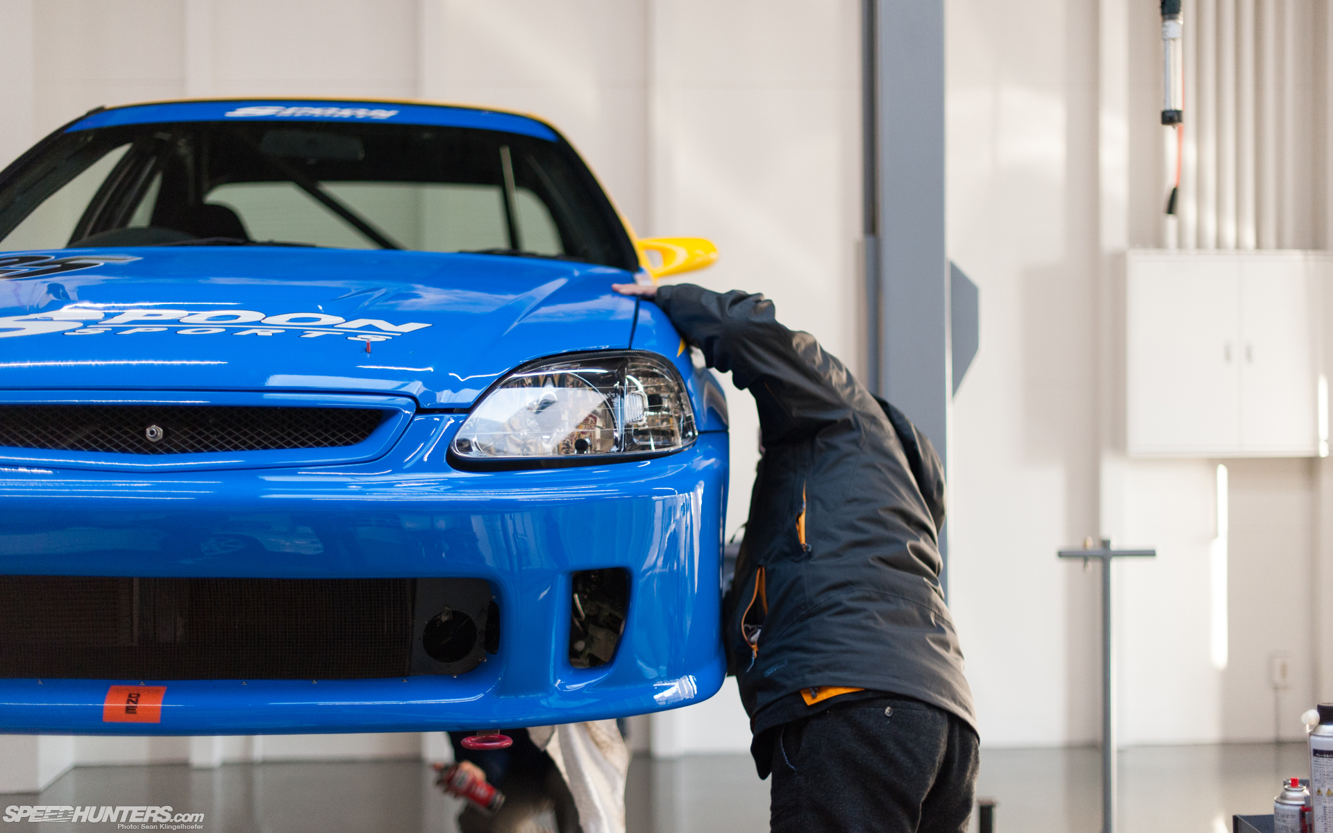 Honda Civic Spoon Blue - HD Wallpaper 