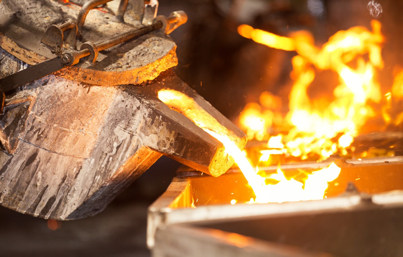 Photo Wallpaper Heat, Molten Metal, Mold - Melted Titanium - HD Wallpaper 