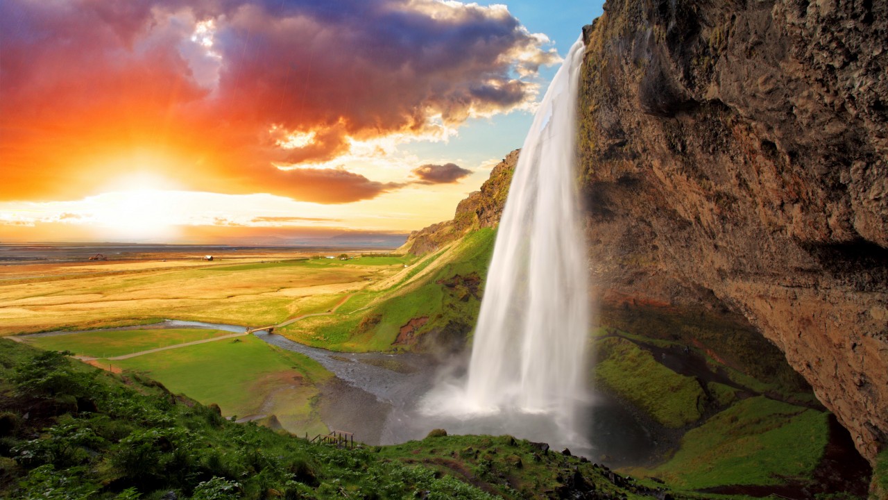 Seljalandsfoss Iceland - HD Wallpaper 