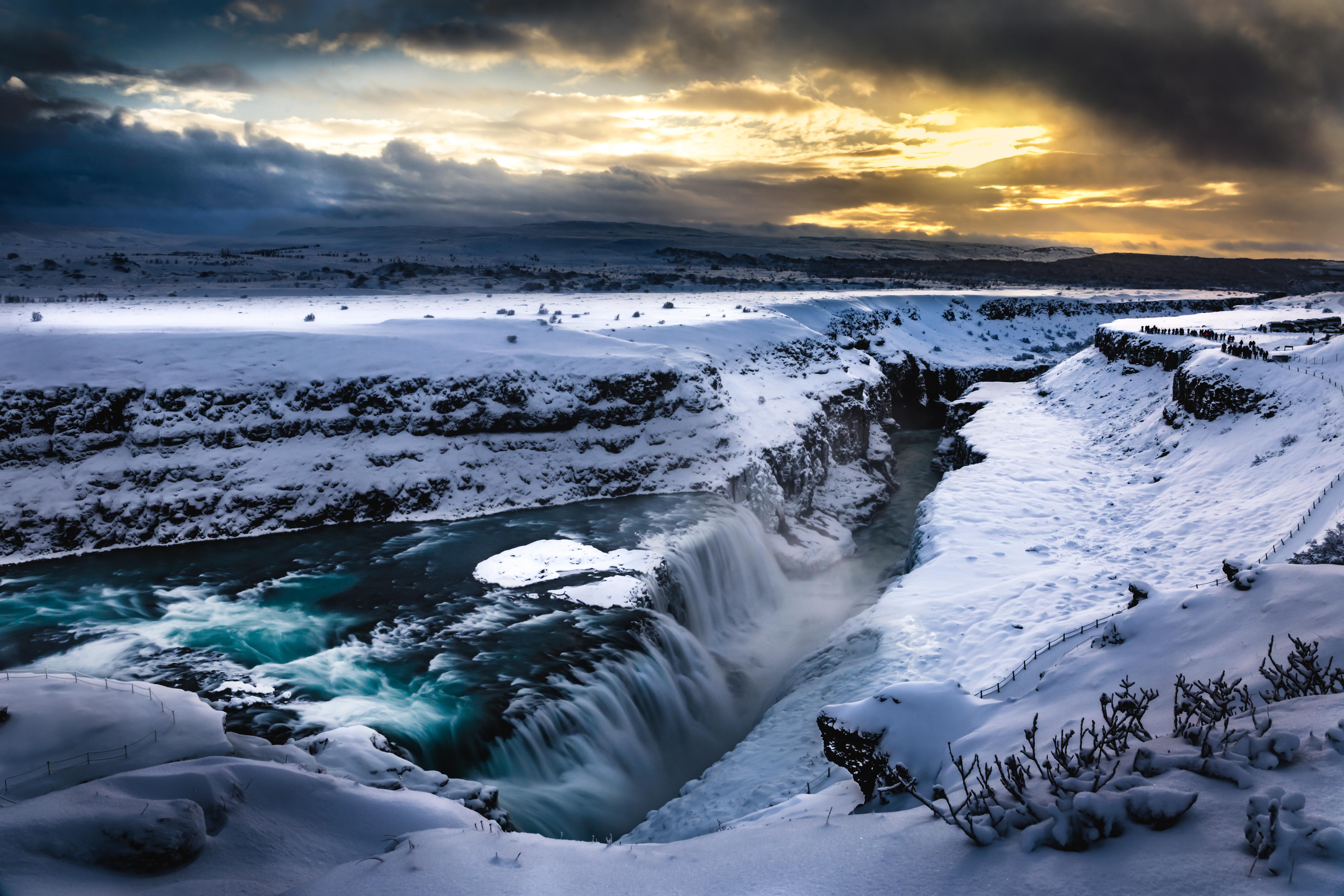 Gullfoss Waterfall Iceland Wallpaper - Gullfoss - HD Wallpaper 