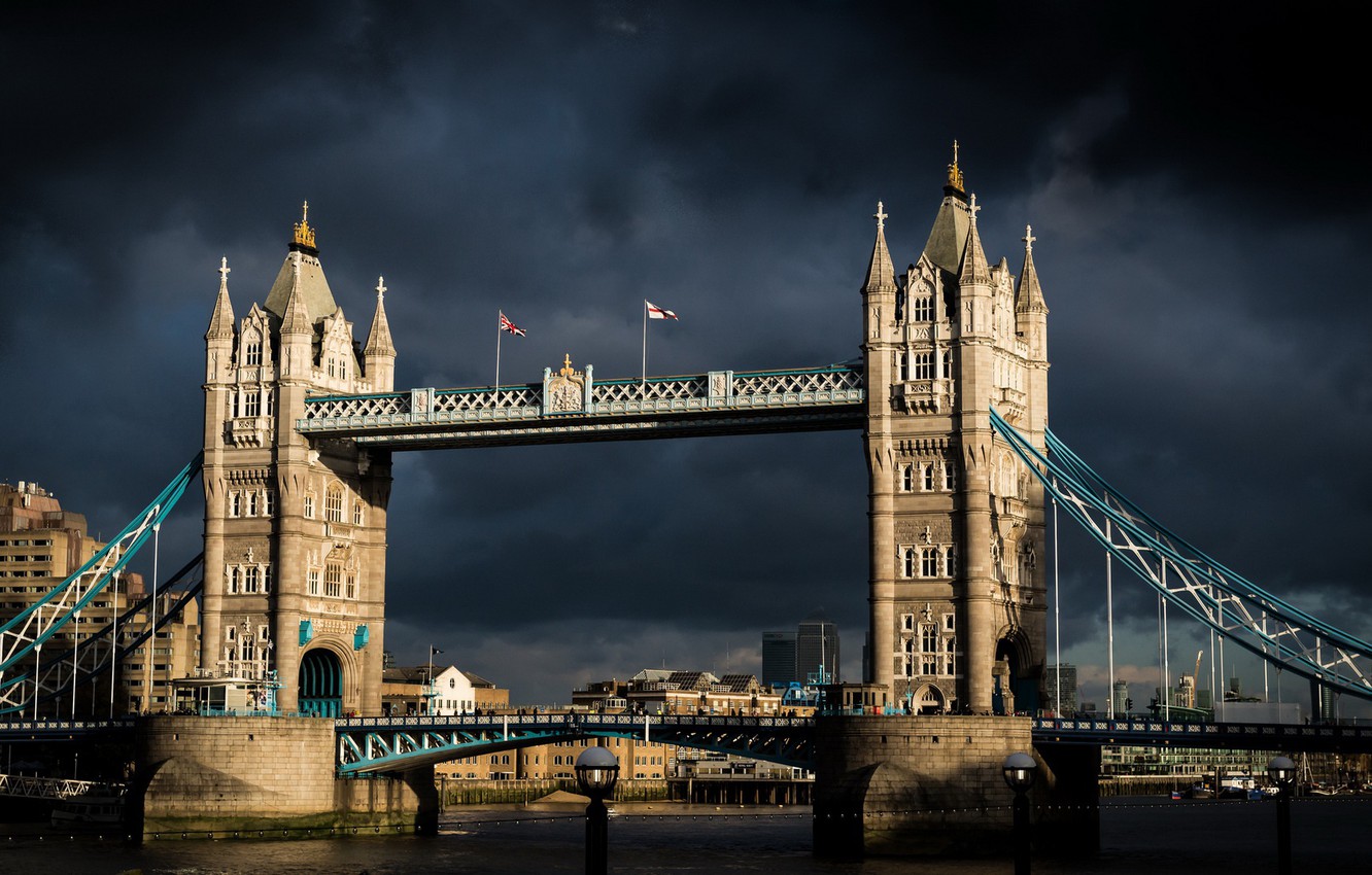 Photo Wallpaper Sunshine, Tower Bridge, London - Tower Bridge - HD Wallpaper 
