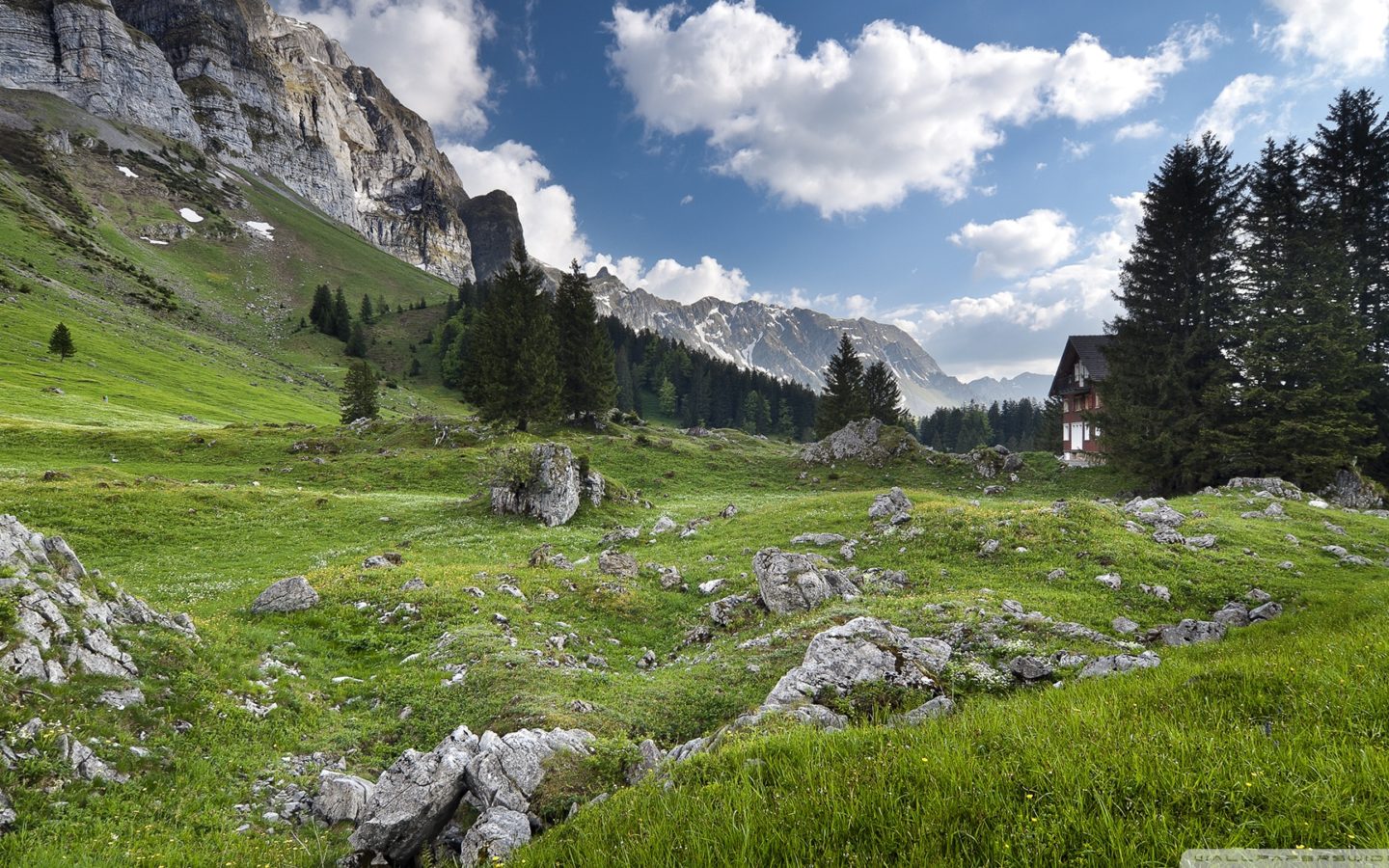Swiss Alps Dual Monitor - HD Wallpaper 