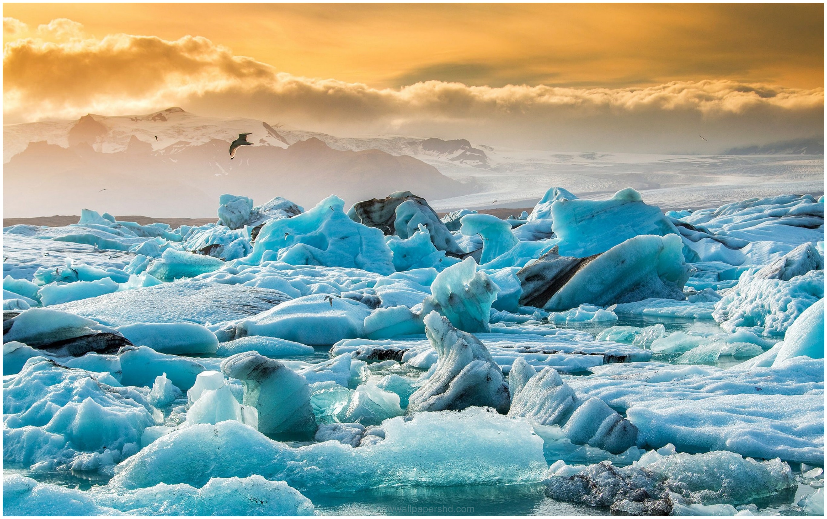Image For Snow Lake Ice Rocks Iceland Hd Wallpaper - HD Wallpaper 