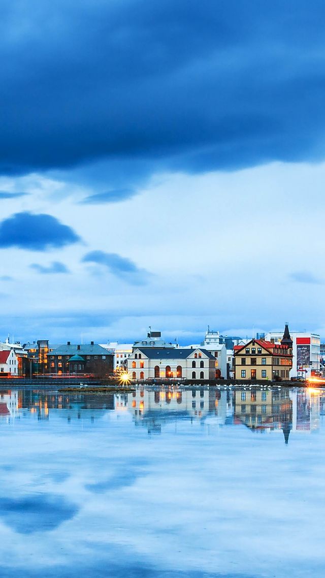 Reykjavik, Iceland, River, Sky, 4k - Iceland Reykjavik - HD Wallpaper 