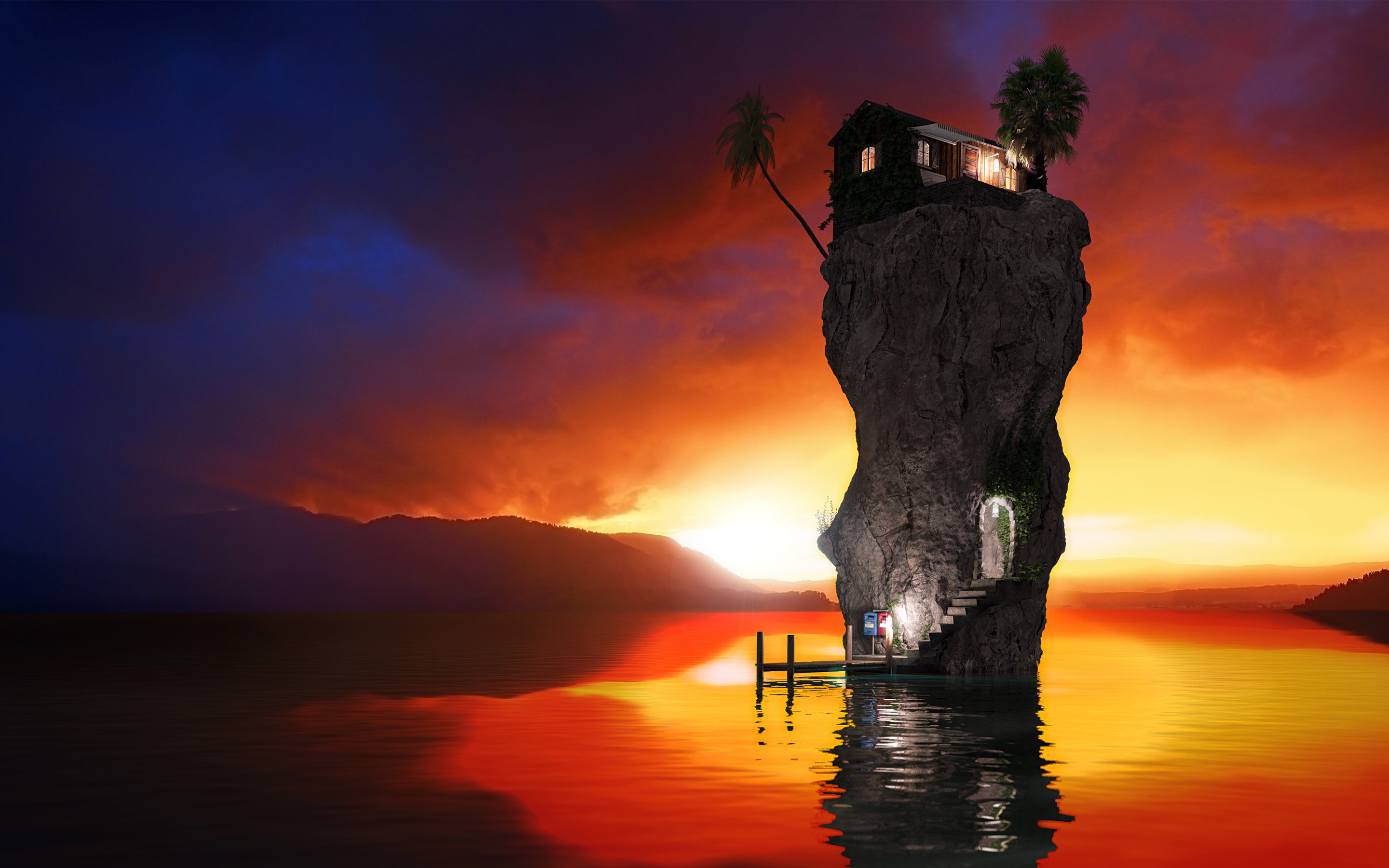 Paradise Rock Wallpapers - Plastic Beach - HD Wallpaper 