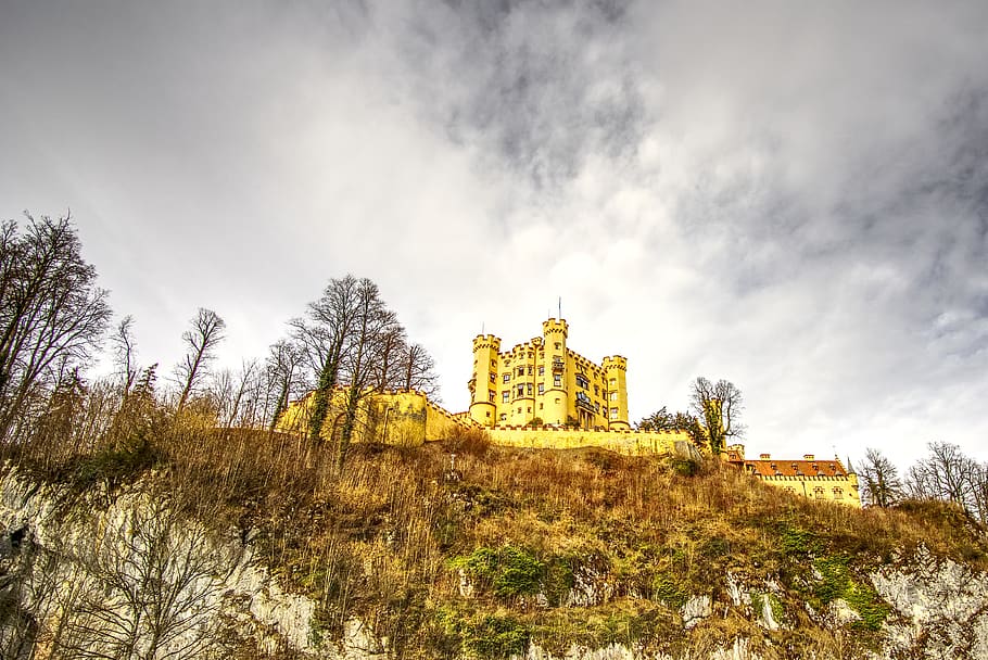 Hohenschwangau, Castle, Füssen, Bavaria, Germany, Baroque, - Hohenschwangau Castle - HD Wallpaper 