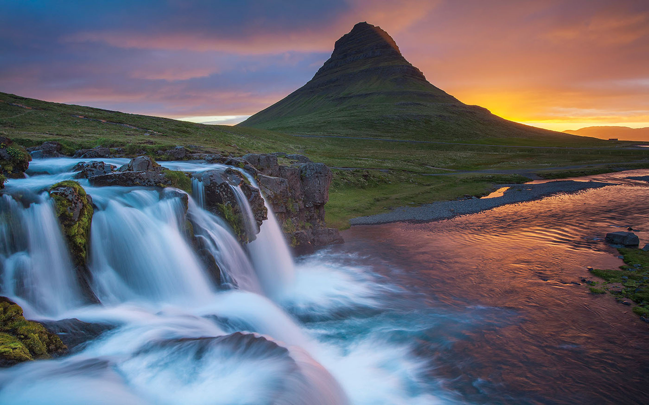 Iceland Waterfall - HD Wallpaper 
