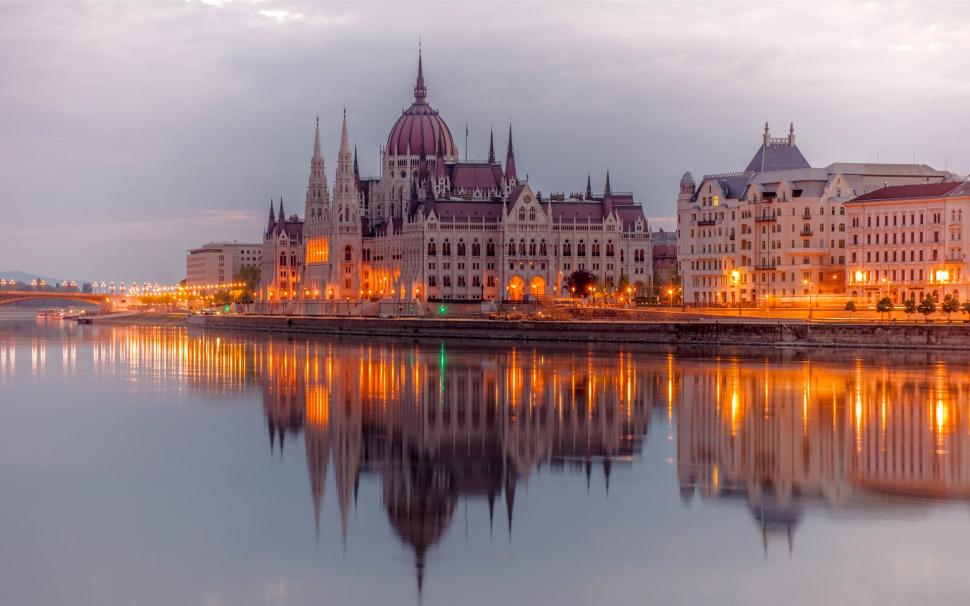 Budapest, Hungary, River Danube, Parliament Buildings, - Hungarian Parliament Building - HD Wallpaper 