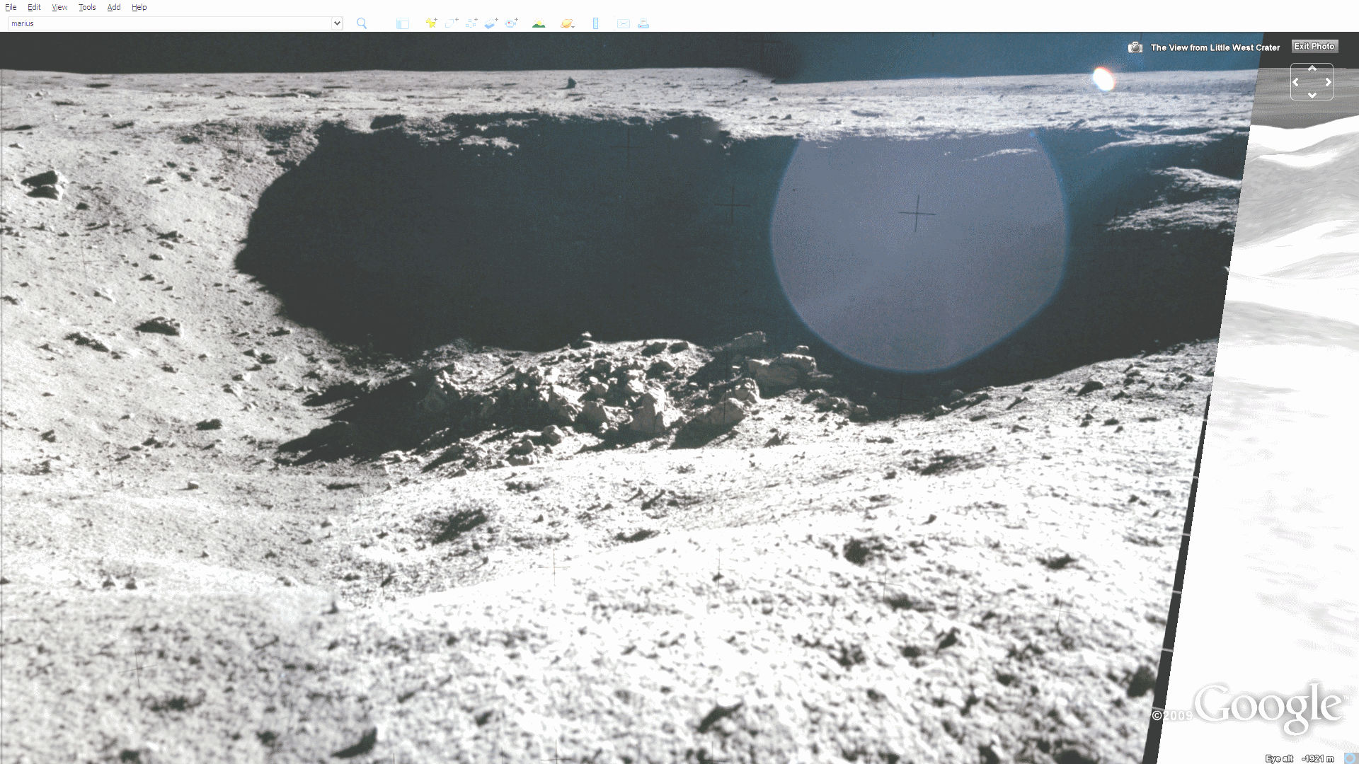 Apollo 11 Little West Crater - HD Wallpaper 