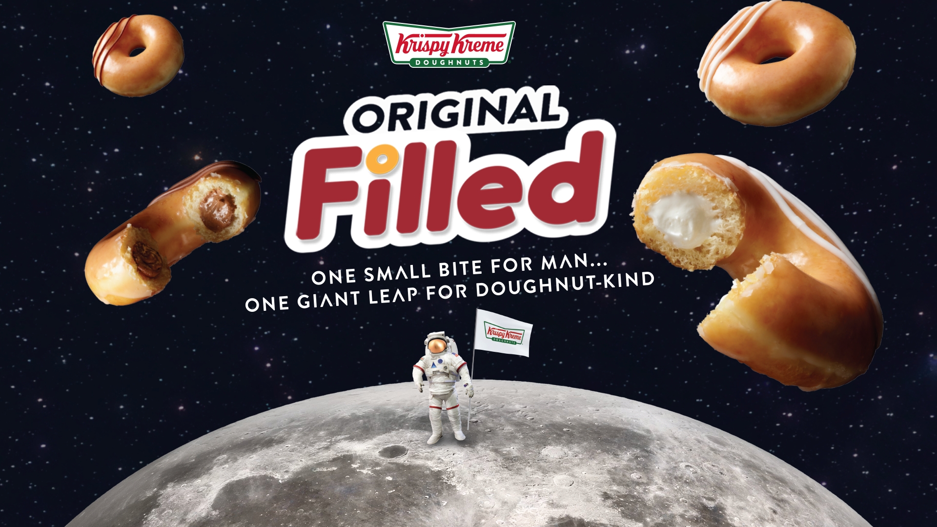 Krispy Kreme Original Filled Doughnut - HD Wallpaper 