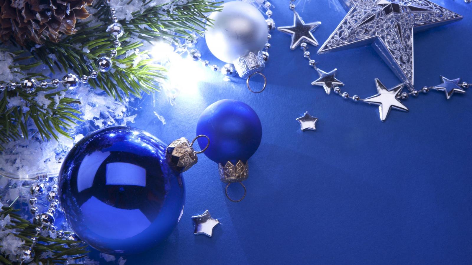 Blue Xmas Desktop Wallpapers - Full Hd Christmas Background - HD Wallpaper 