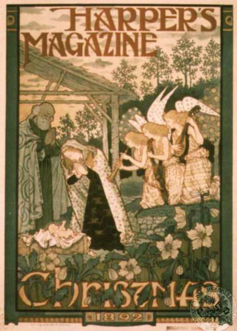 Harpers Christmas - Vintage Christmas Magazine Covers - HD Wallpaper 