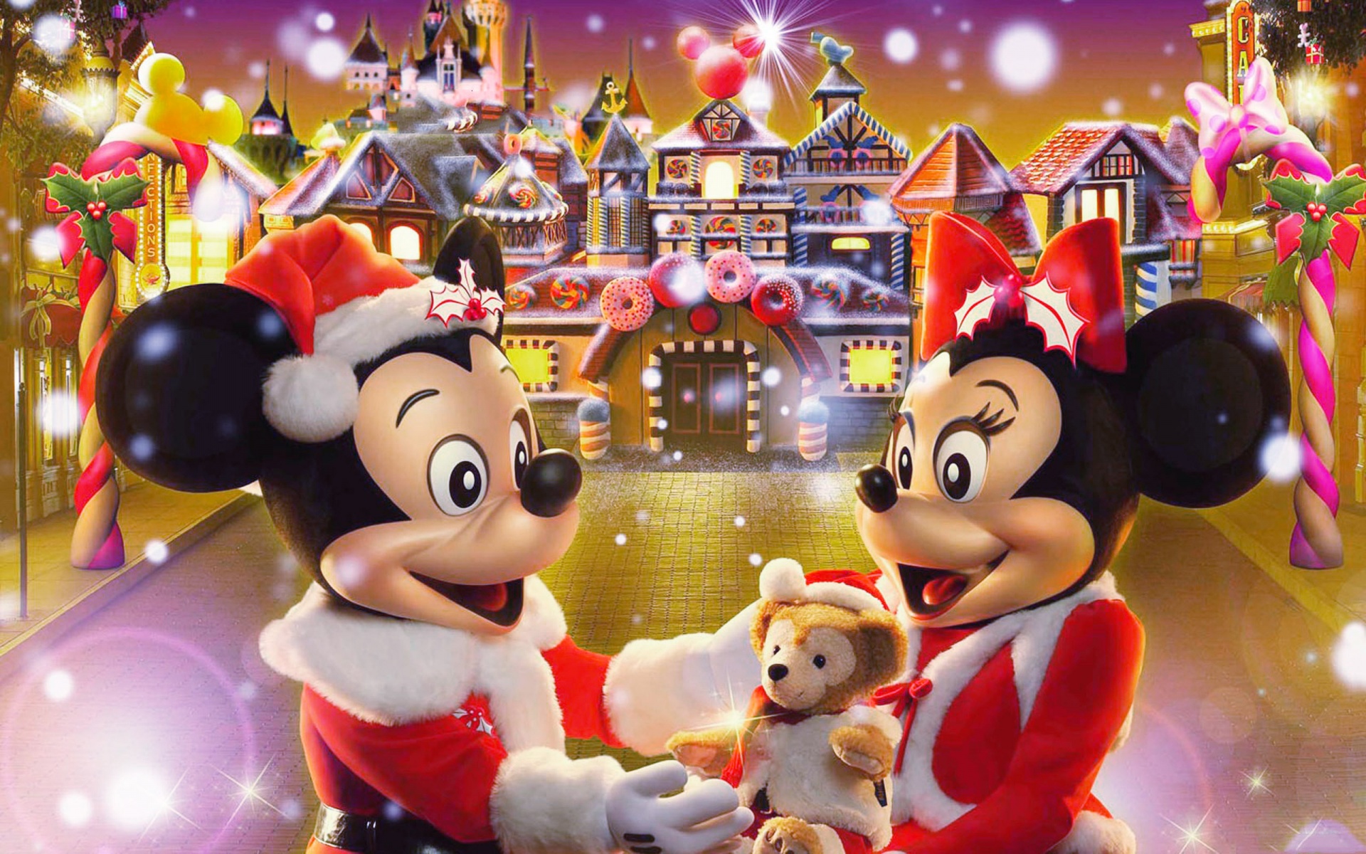 Disney Christmas Wallpaper Backgrounds - HD Wallpaper 