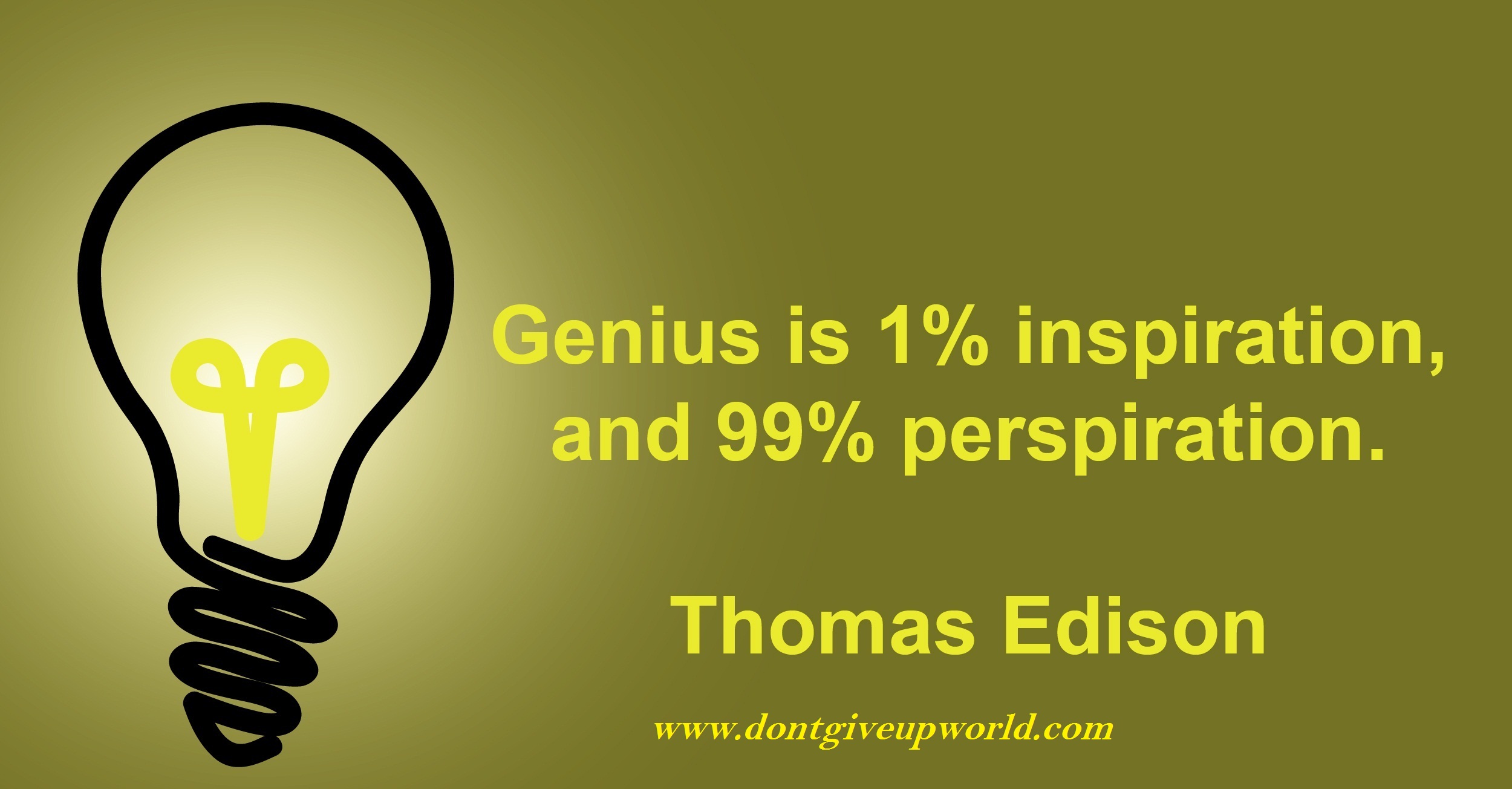 Genius Inspiration Perspiration - HD Wallpaper 