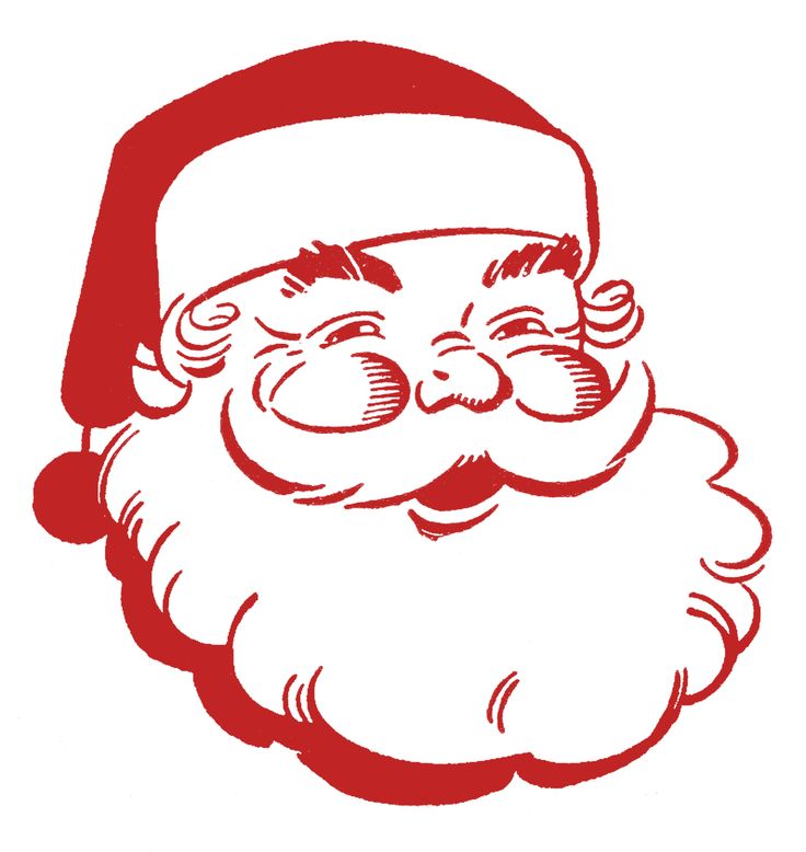 Retro Vintage Christmas - Santa Claus Black And White Clipart - HD Wallpaper 