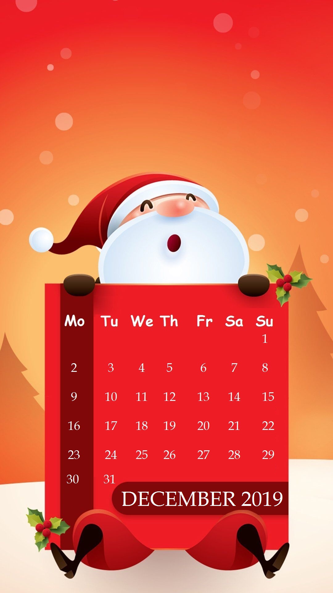 Santa Clues December 2019 Iphone Wallpaper - Calendar Wallpaper 2018 December - HD Wallpaper 