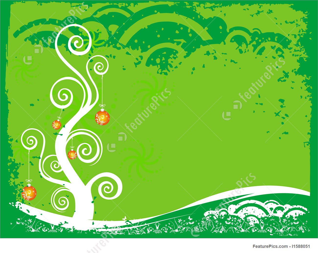 Green Christmas Theme With Tree, Abstract Wallpaper - Illustration - HD Wallpaper 