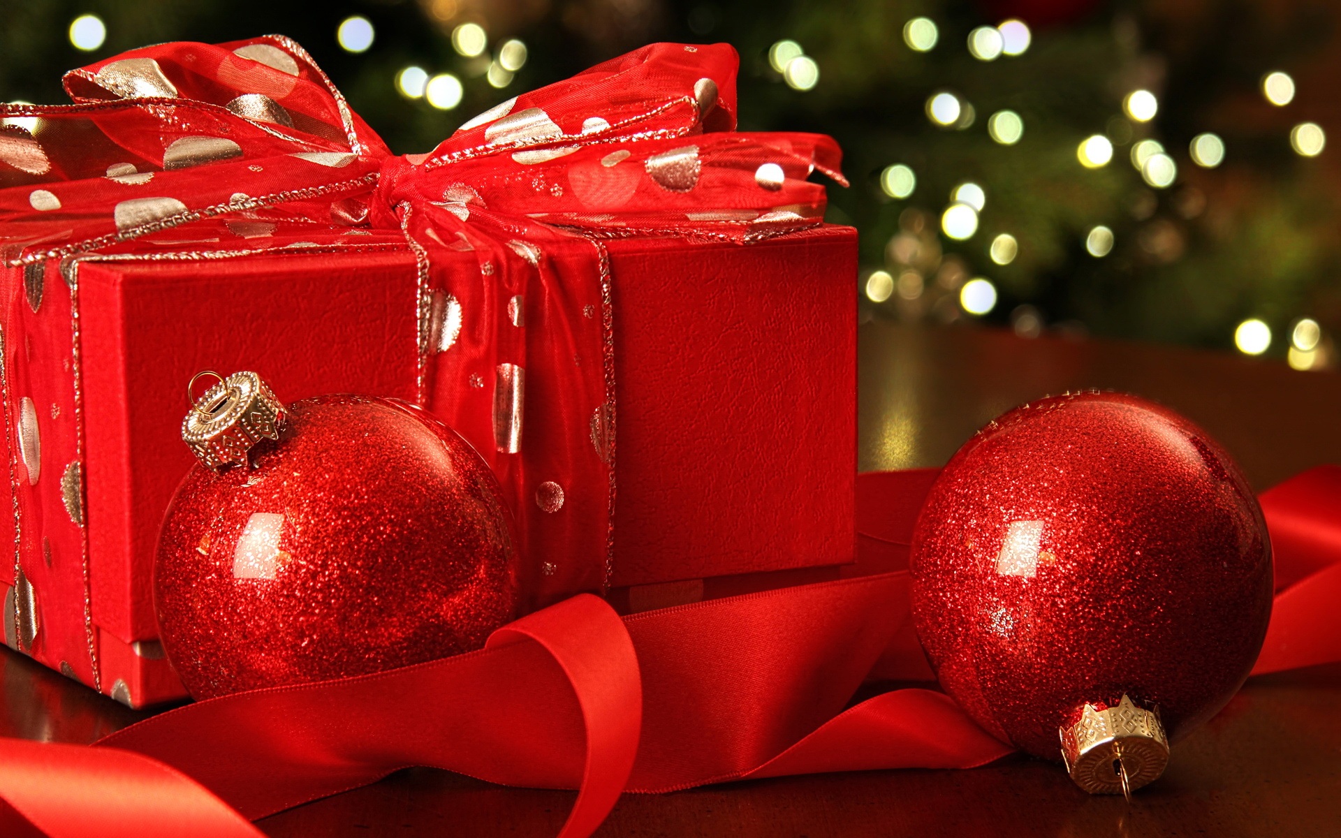 Christmas Decoration Theme Wallpaper - Новый Год Подарки Красный - HD Wallpaper 