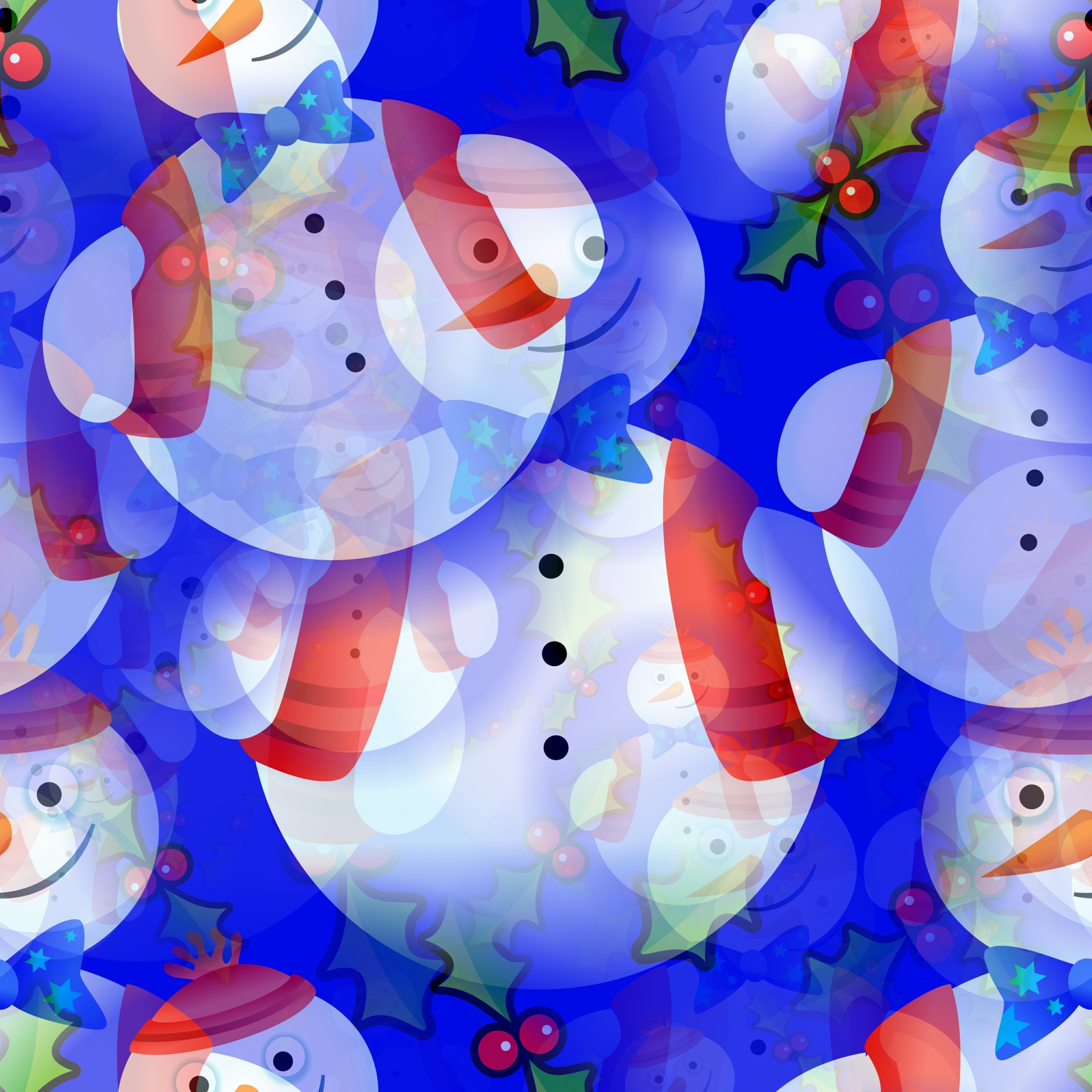 Christmas Holidays Seamless Free Photo - Snowman - HD Wallpaper 