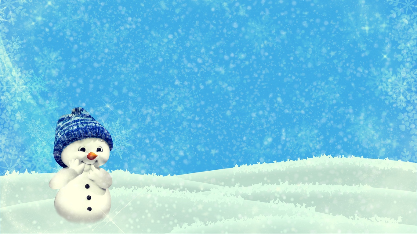 Wallpaper Snowman, Winter, Christmas, New Year, Cute, - Cute Winter Wallpaper Hd - HD Wallpaper 