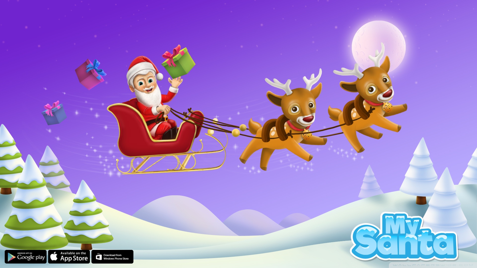 Santa Claus Best Cartoon Hd - HD Wallpaper 