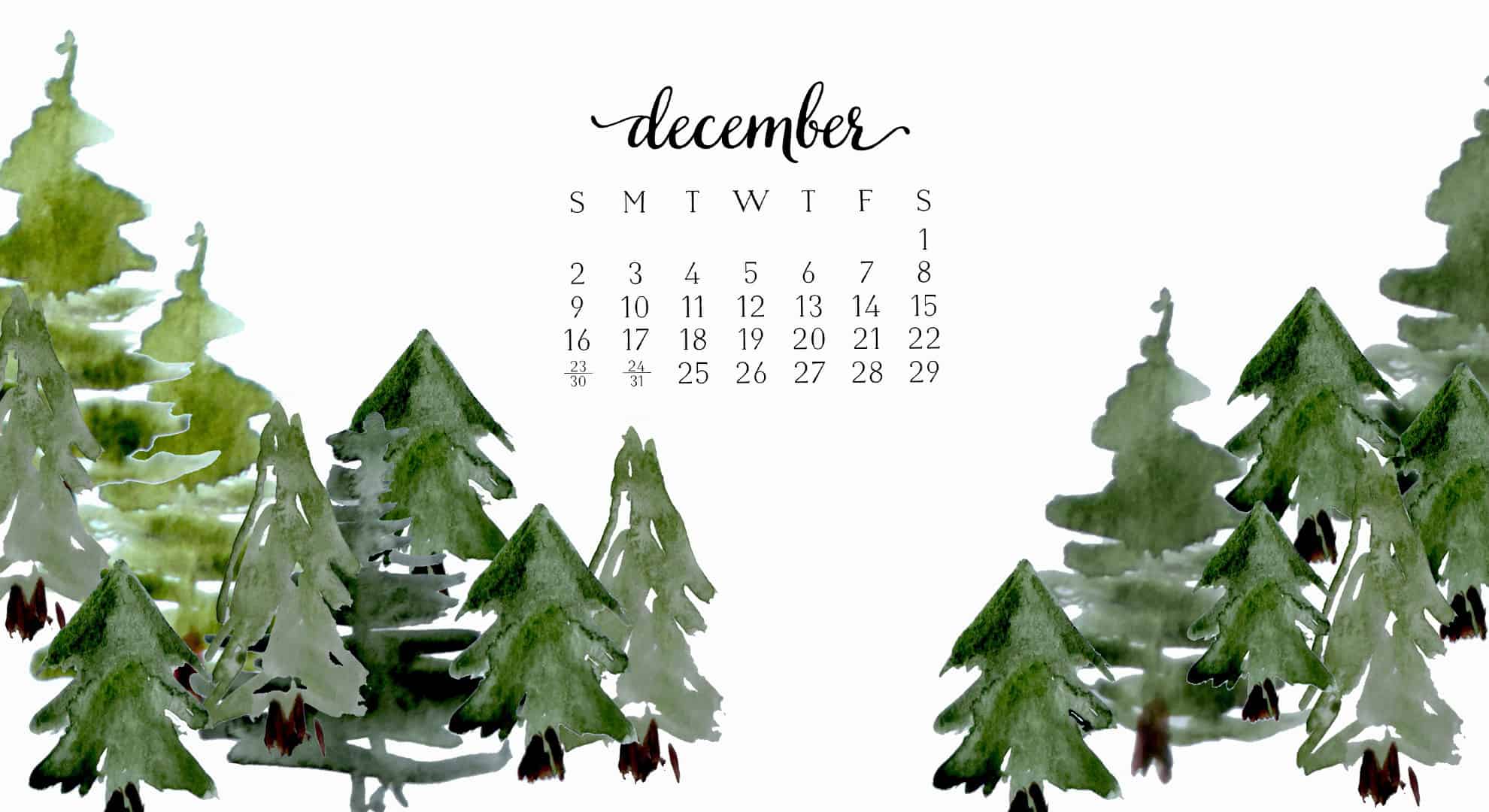 December 2019 Calendar Desktop Background - HD Wallpaper 