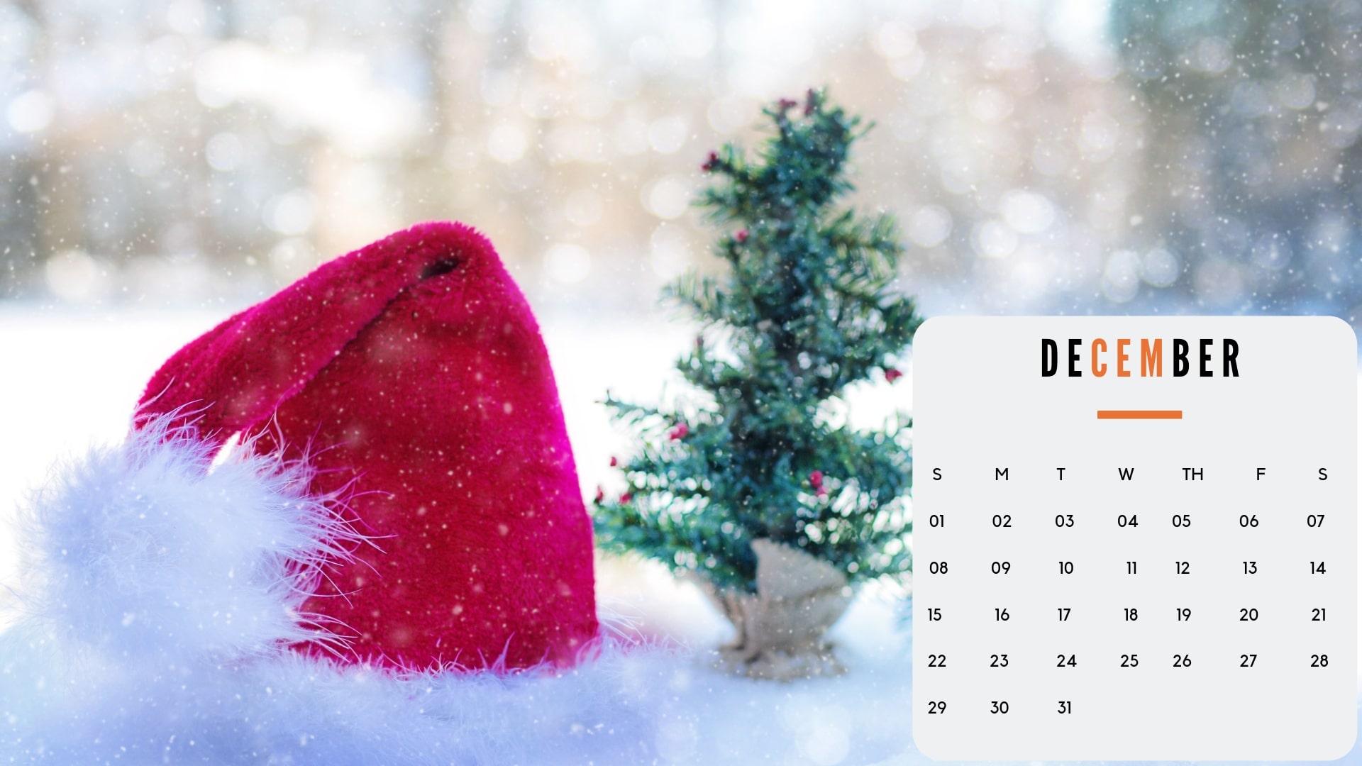 Free December Calendar Wallpaper - Desktop Wallpaper December Calendar 2019 - HD Wallpaper 