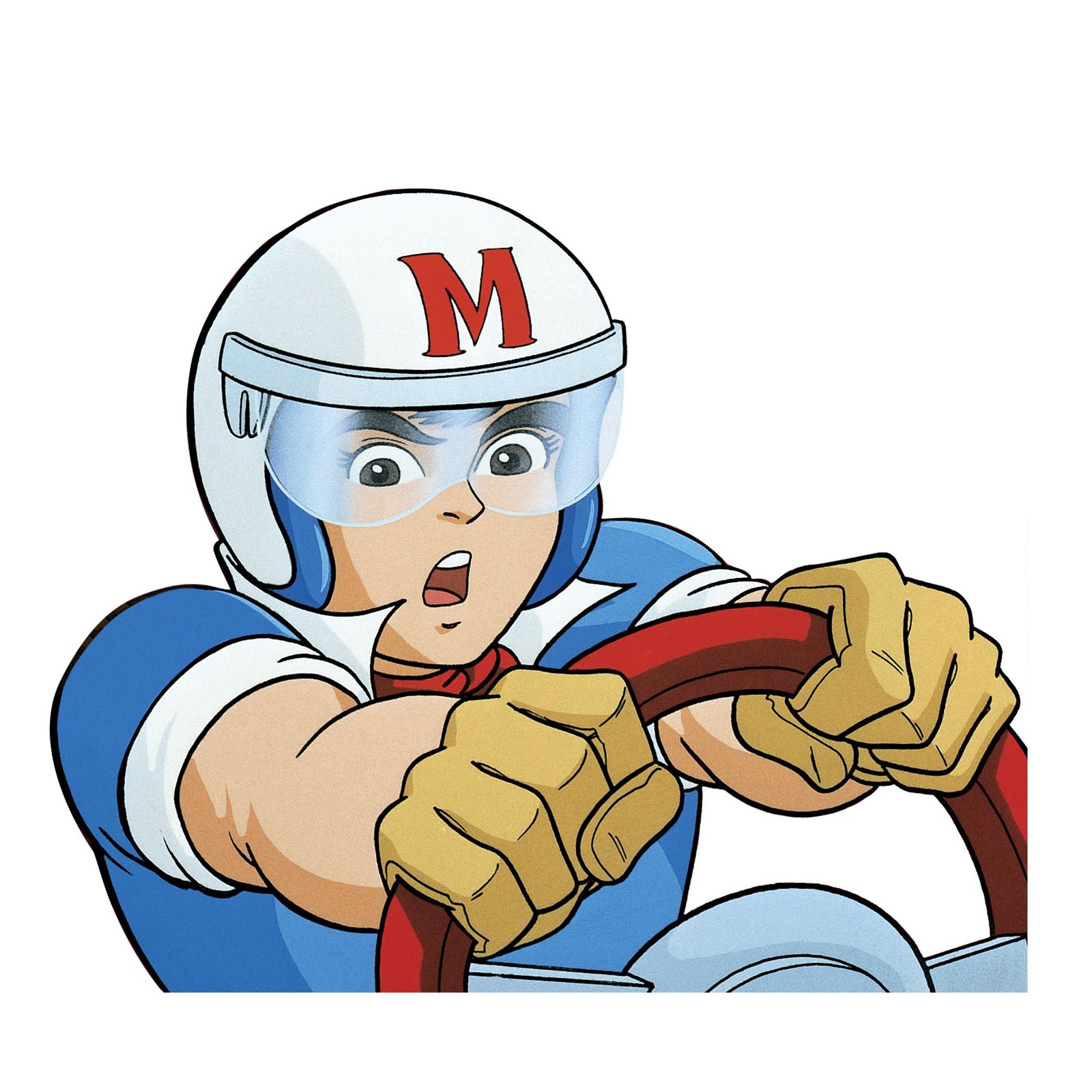 Speed Racer In Shock Brakes On Youtube Wallpaper Pictures - Cartoon Speed Racer Helmet - HD Wallpaper 