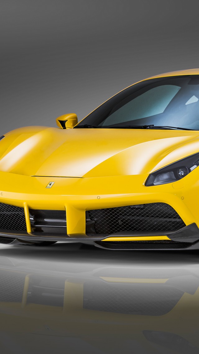 Novitec Rosso Ferrari 488 Gtb, Supercar, Yellow, Speed - Ferrari 488 Kridlo Novitec Rosso - HD Wallpaper 