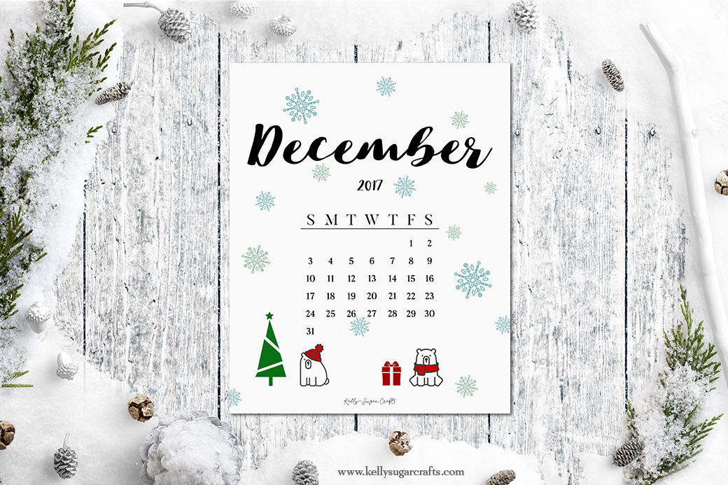 December 2017 Printable Calendar Wallpapers By Kelly - December Desktop Calendar 2018 - HD Wallpaper 