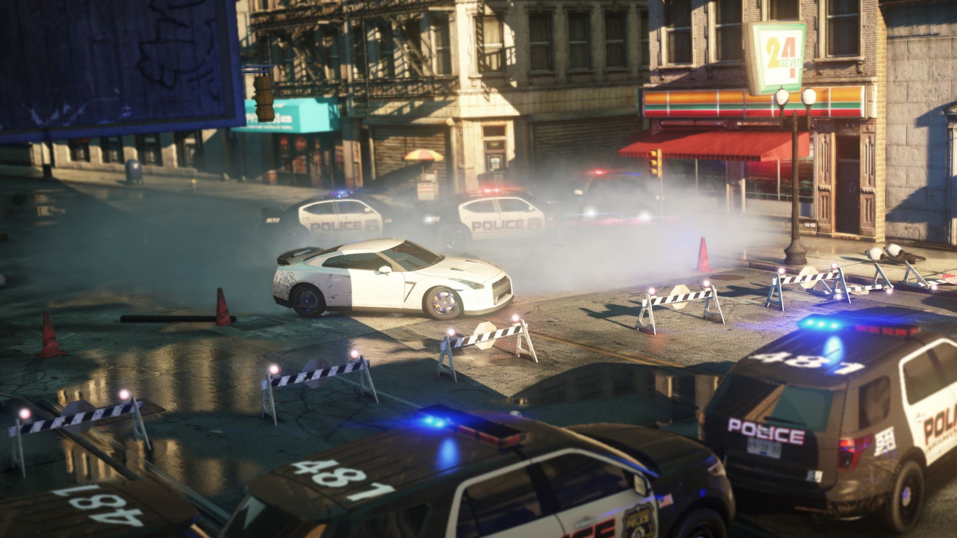 Need For Speed Most Wanted Wallpaper - Need For Speed Most Wanted Roadblocks - HD Wallpaper 