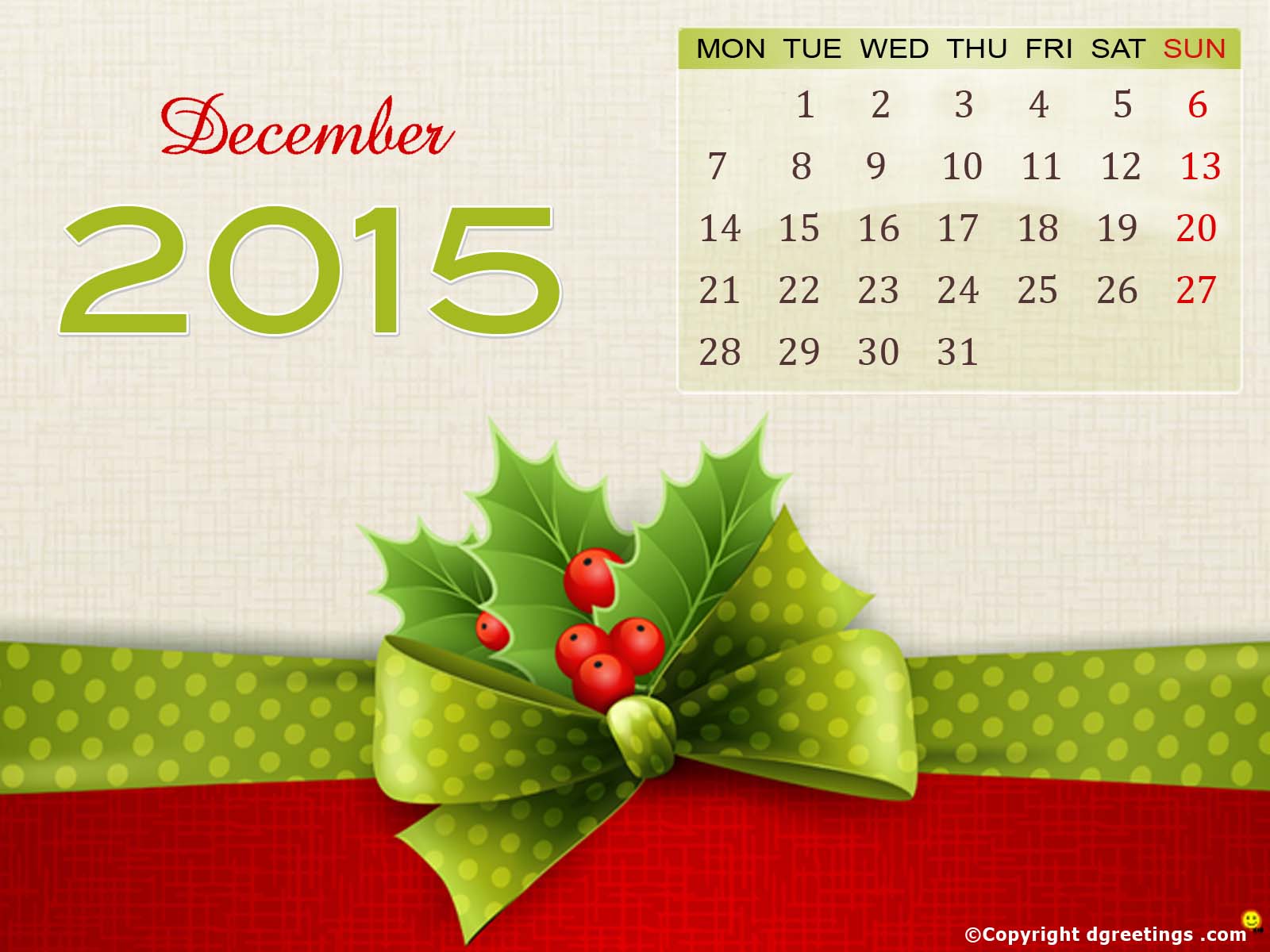 December 2015 Calendar Wallpaper - HD Wallpaper 