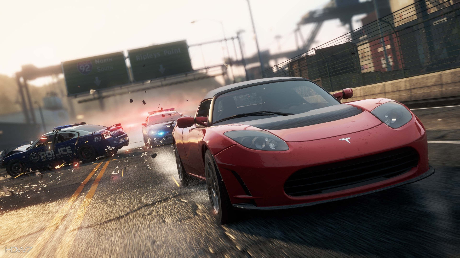 Need For Speed Most Wanted 2012 Tesla Roadster Sport - Tesla Roadster Nfs Most Wanted - HD Wallpaper 
