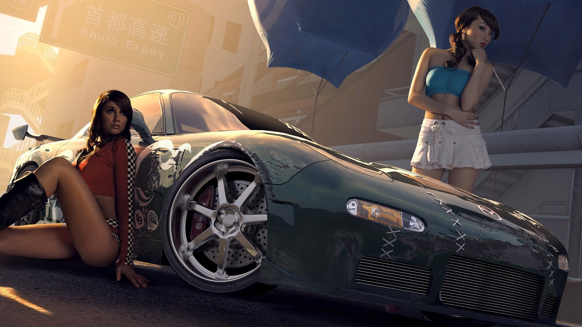 Need For Speed Car Vehicle Woman Girl Transportation - Need For Speed Prostreet Girl - HD Wallpaper 