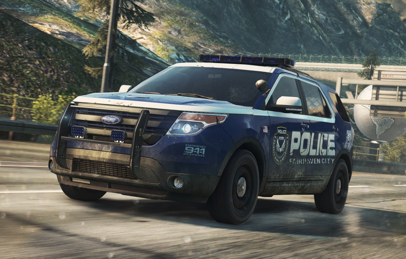 Photo Wallpaper Ford, Police, Need For Speed, Nfs, - Need For Speed Most Wanted Police - HD Wallpaper 