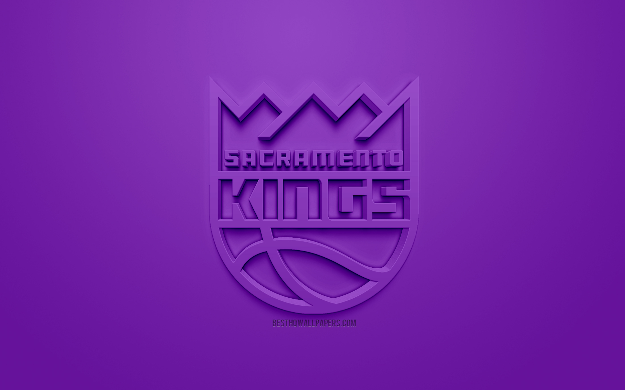 Sacramento Kings, Creative 3d Logo, Purple Background, - Sacramento Kings 3d Logo 2019 - HD Wallpaper 