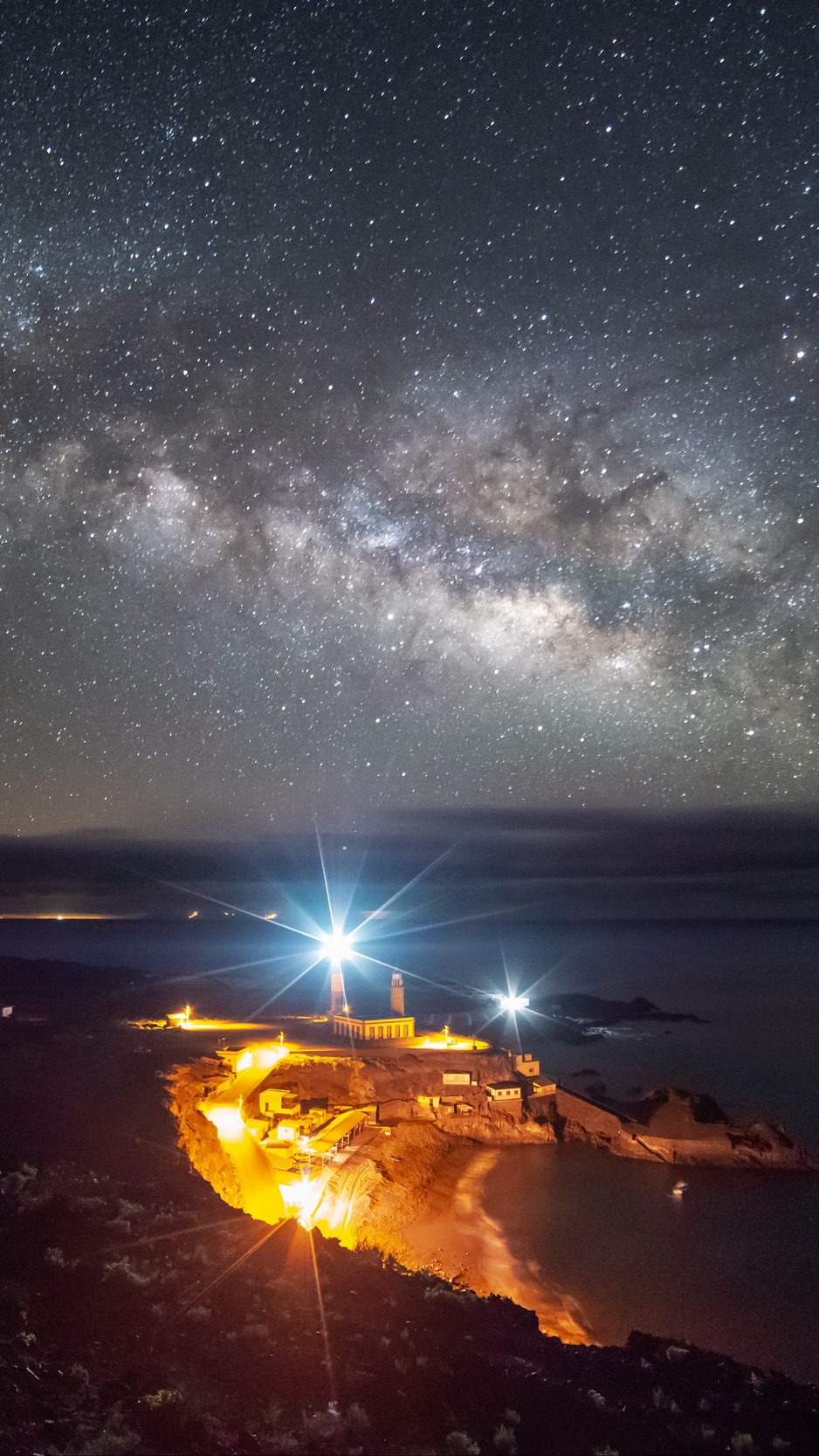 Wallpaper Starry Sky, La Palma, Spain, Night, Lighting - La Palma 4k - HD Wallpaper 