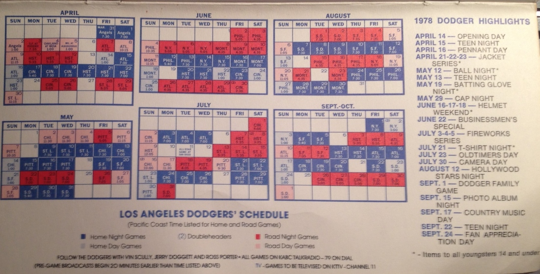 1978 Dodgers Schedule - HD Wallpaper 