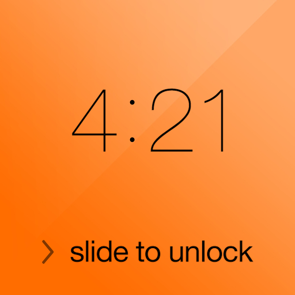 Lock Screen Wallpaper For Ipad Icon - Orange - 1024x1024 Wallpaper -  
