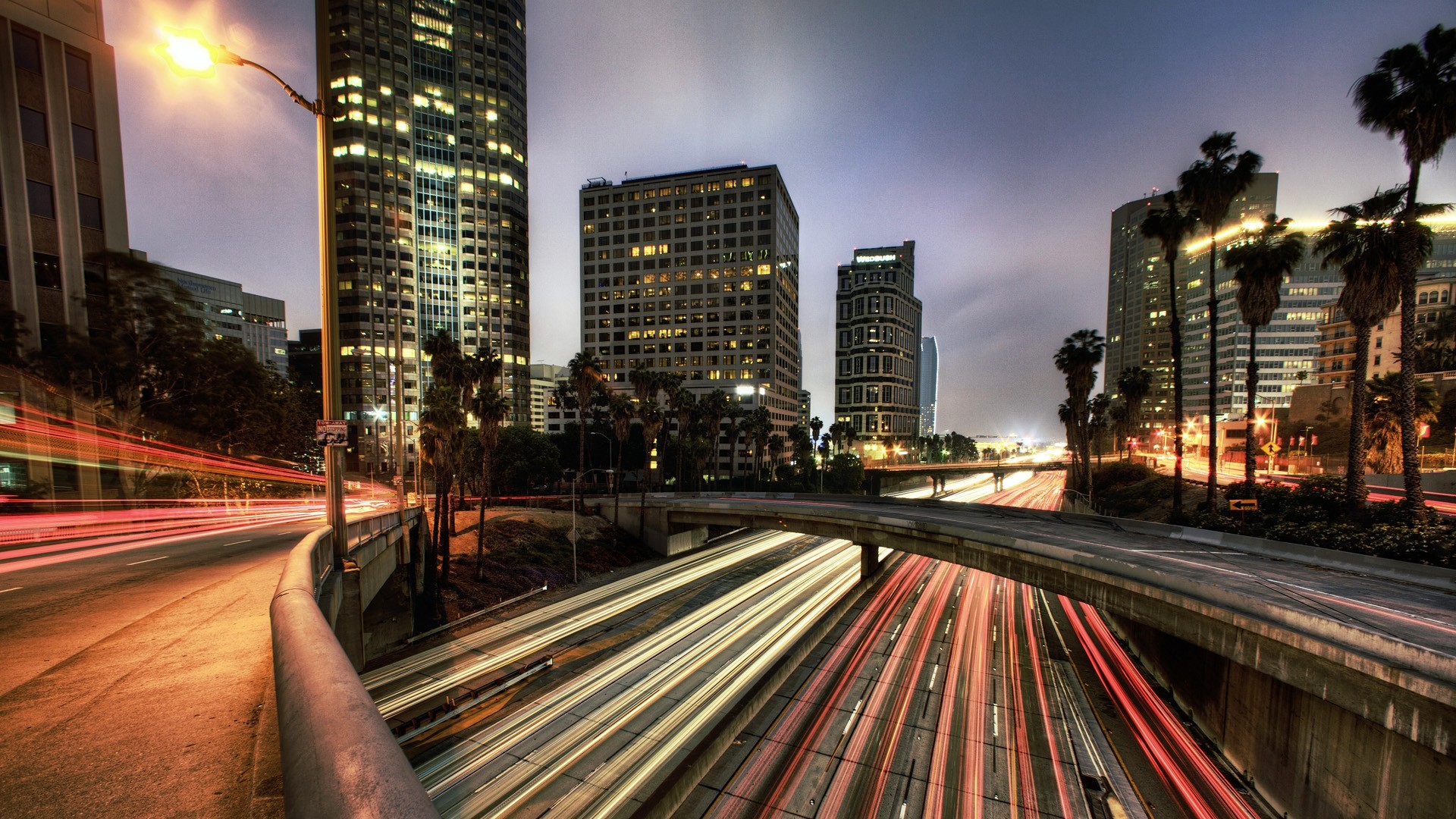 Los Angeles Long Exposure - HD Wallpaper 