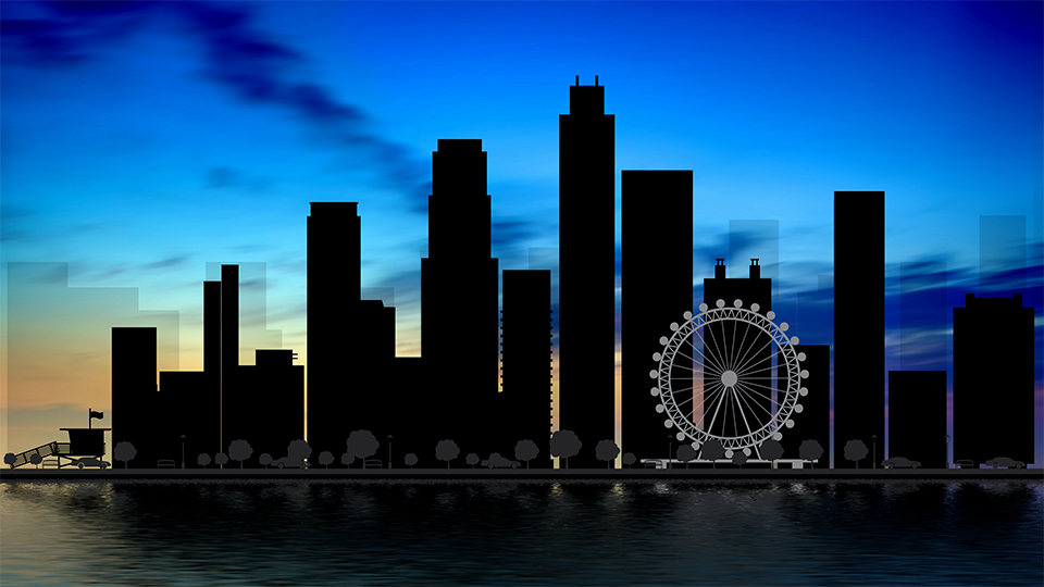 Famous Skyline Skyline Black And White - HD Wallpaper 