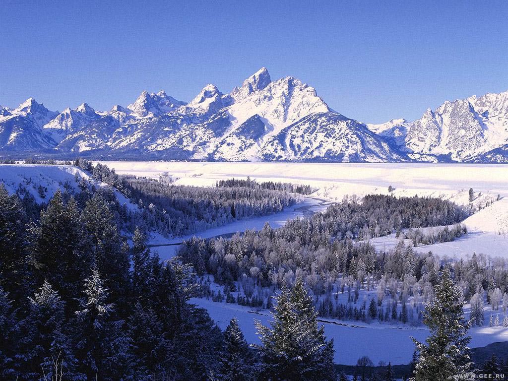 Colorado Rocky Mountain Summit Panorama In Winter, - Grand Teton National Park - HD Wallpaper 