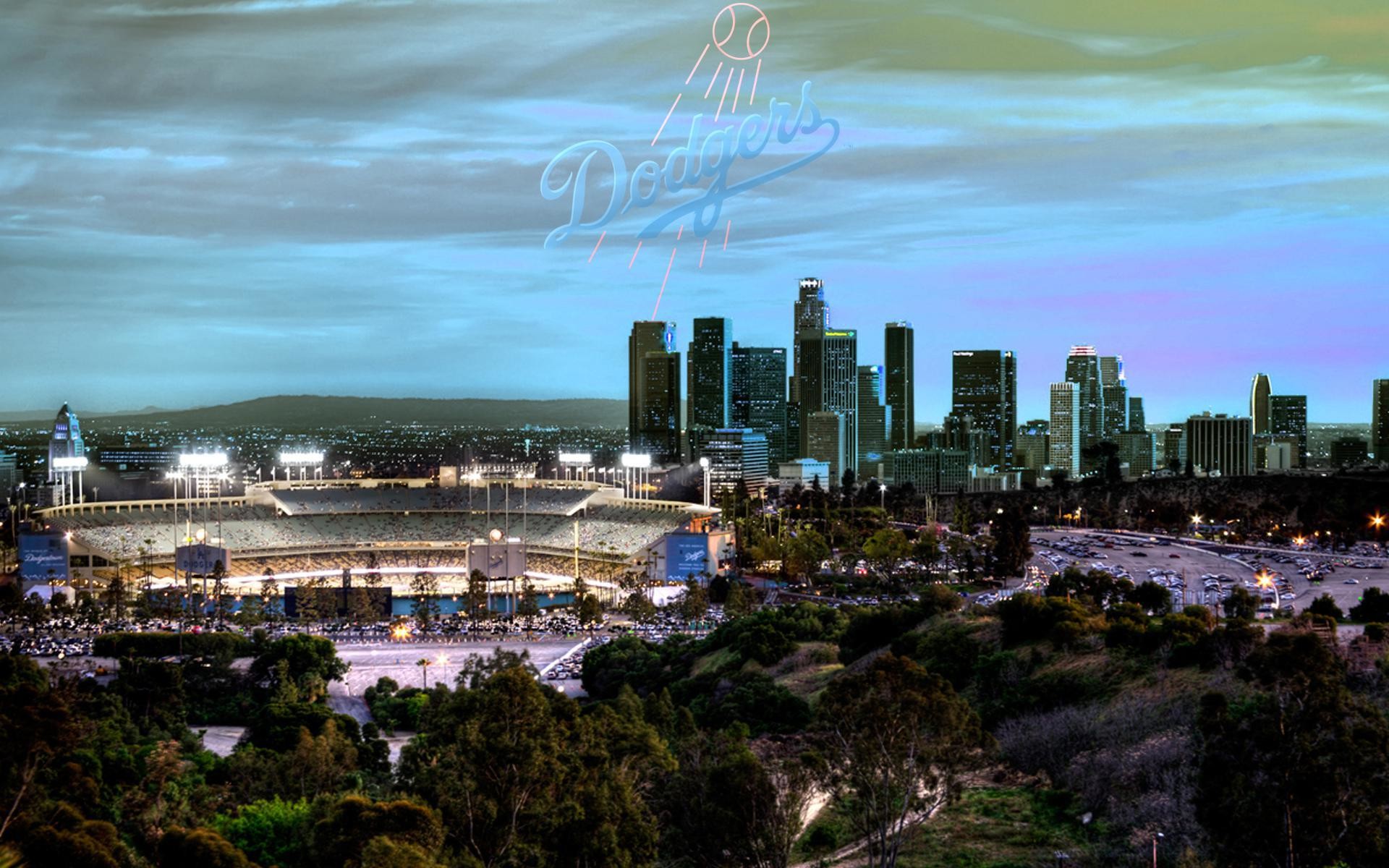 1920x1200, Los Angeles Dodgers Images Screen Hd Free - Dodger Stadium Downtown La - HD Wallpaper 