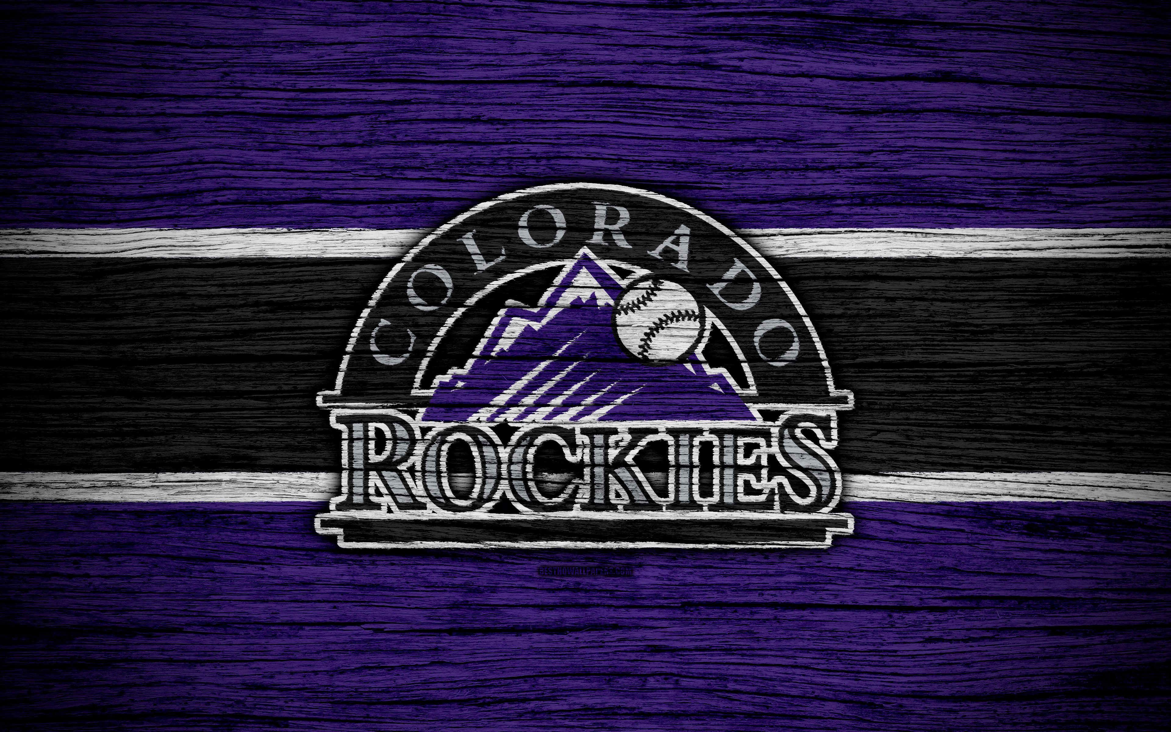 Colorado Rockies, 4k, Mlb, Baseball, Usa, Major League - Colorado Rockies Baseball Art - HD Wallpaper 