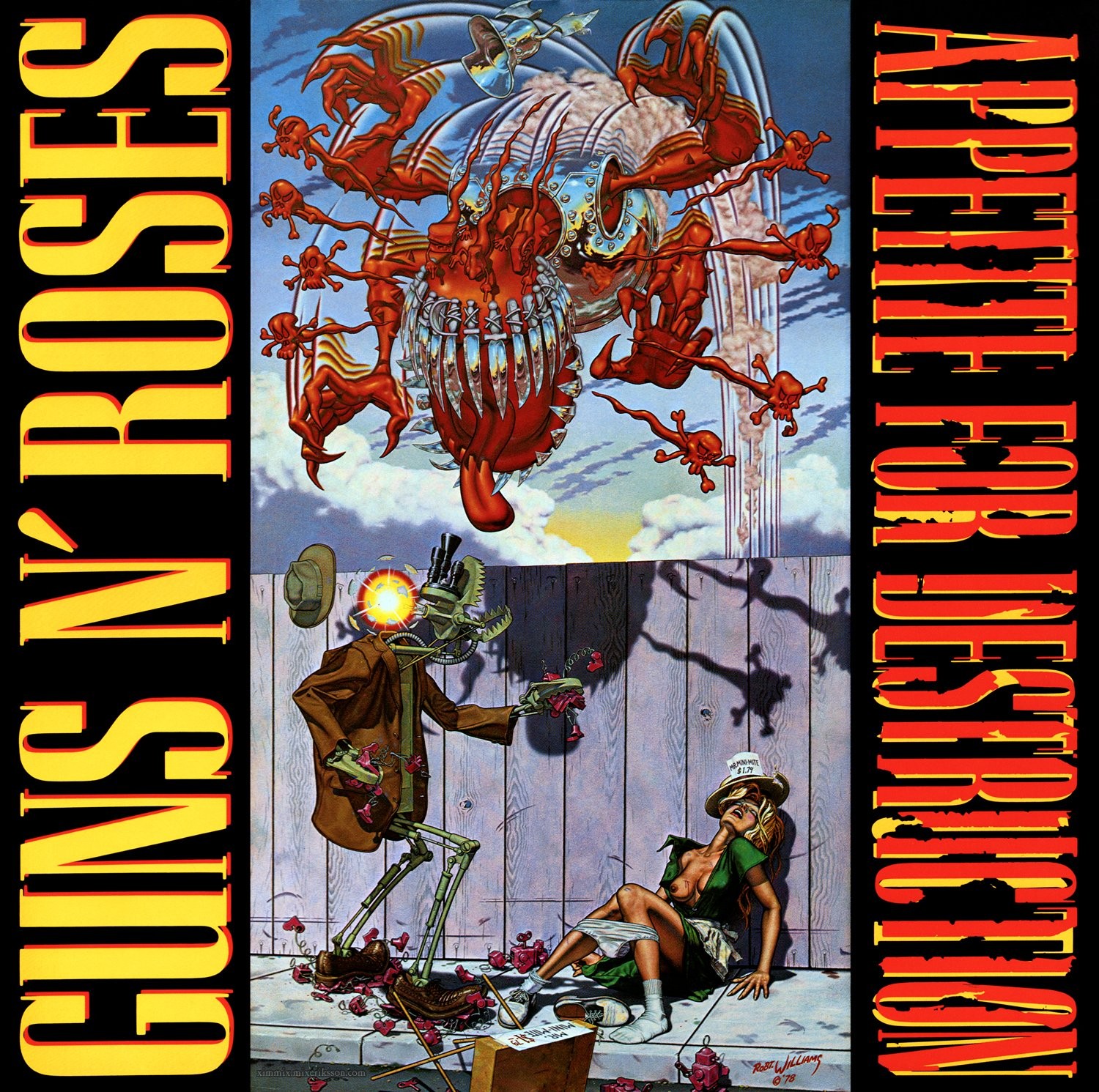 Guns And Roses Appetite For Destruction Artwork - HD Wallpaper 
