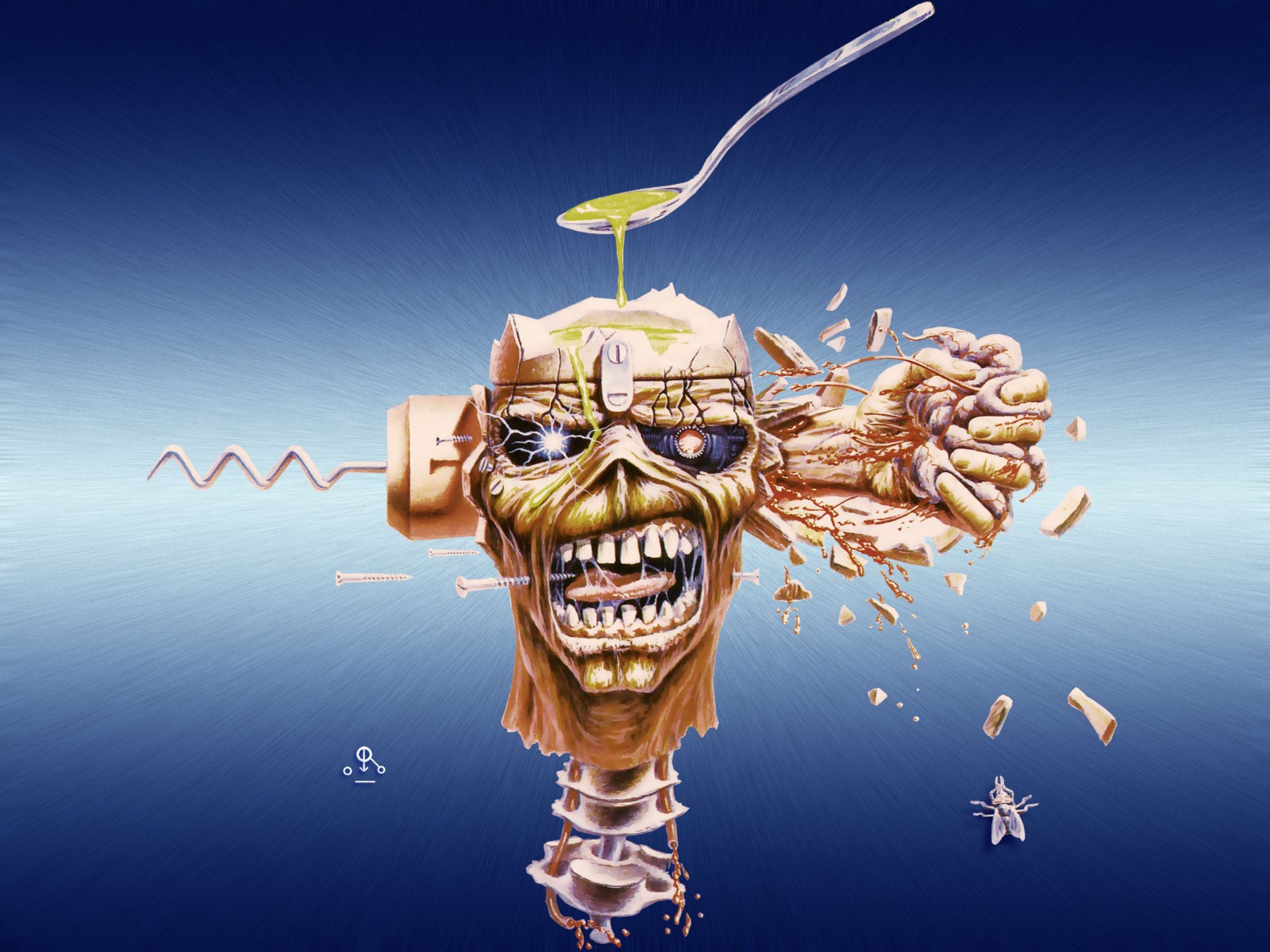 Iron Maiden Eddie Cover Art - HD Wallpaper 