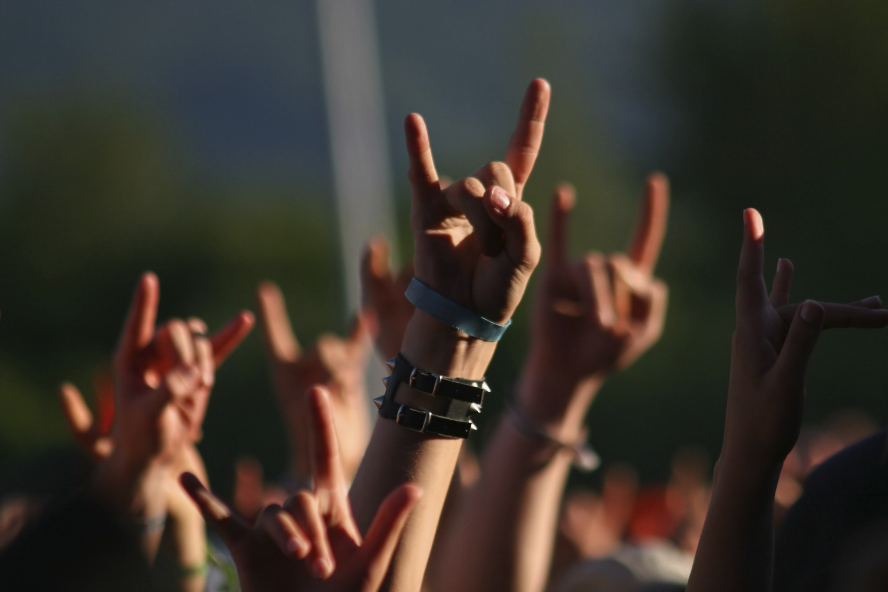 Concerts People Hands Mood Situations Music Rock Hard-rock - Arti Jari Telunjuk Dan Kelingking - HD Wallpaper 
