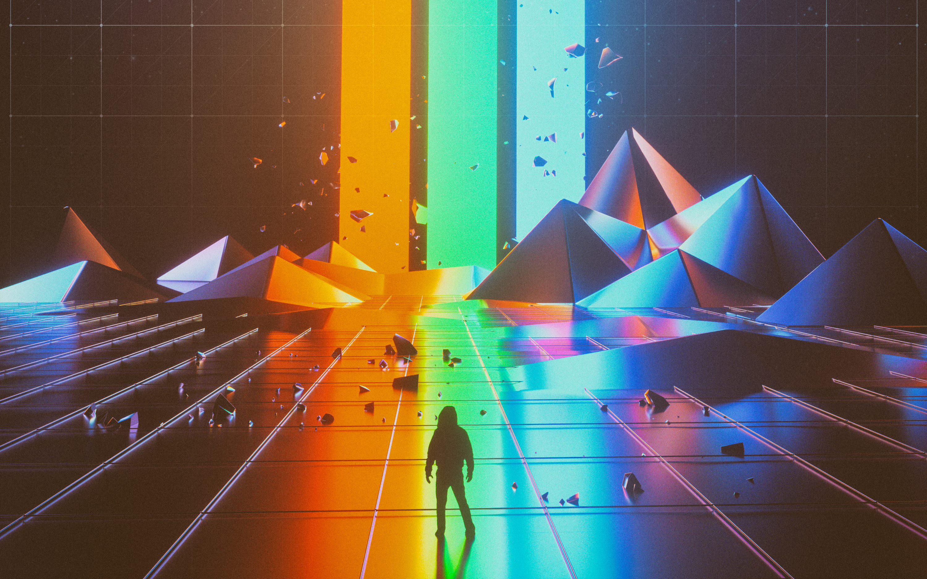 Retro 3d Mountains Wallpapers - Believer Imagine Dragons Hd - HD Wallpaper 